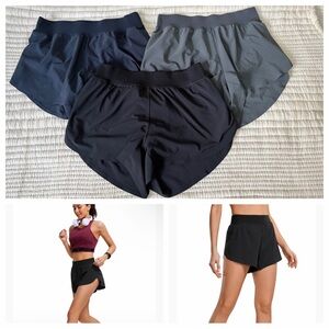 3 Pairs CRZ Yoga Feathery-Fit Soft Lined Mid Rise Shorts 4'' Size Small